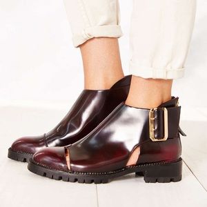NEW JEFFREY CAMPBELL WINE FLAMEL CUT OUT BOOTIES